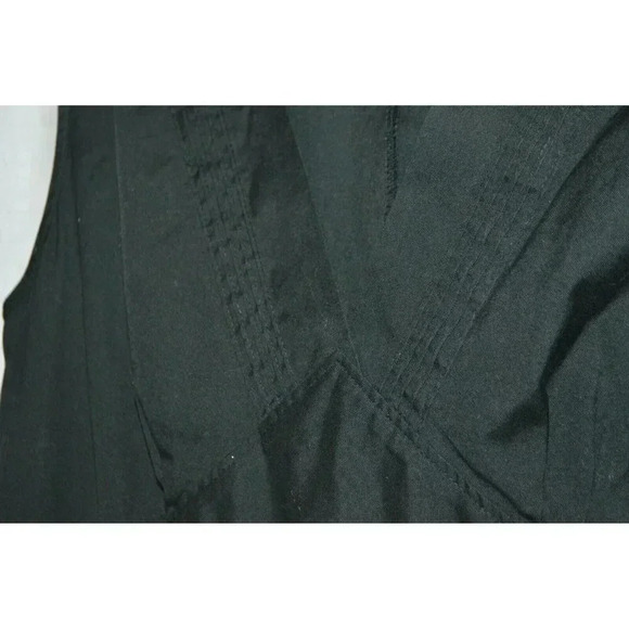 J. Crew Black 100% Cotton V-Neck Fit and Flare Dress Size 10 See Measurements - Picture 4 of 8